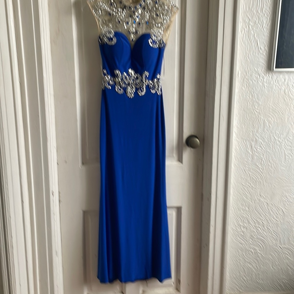 Alyce blue rhinestone dress